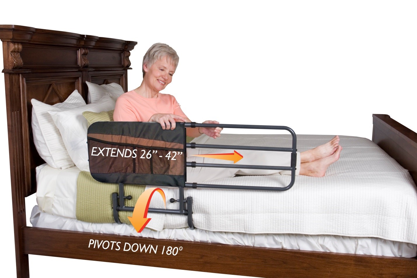 ez adjust bed rail by stander