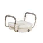 drive medical toilet seat riser with removable arms for elderly