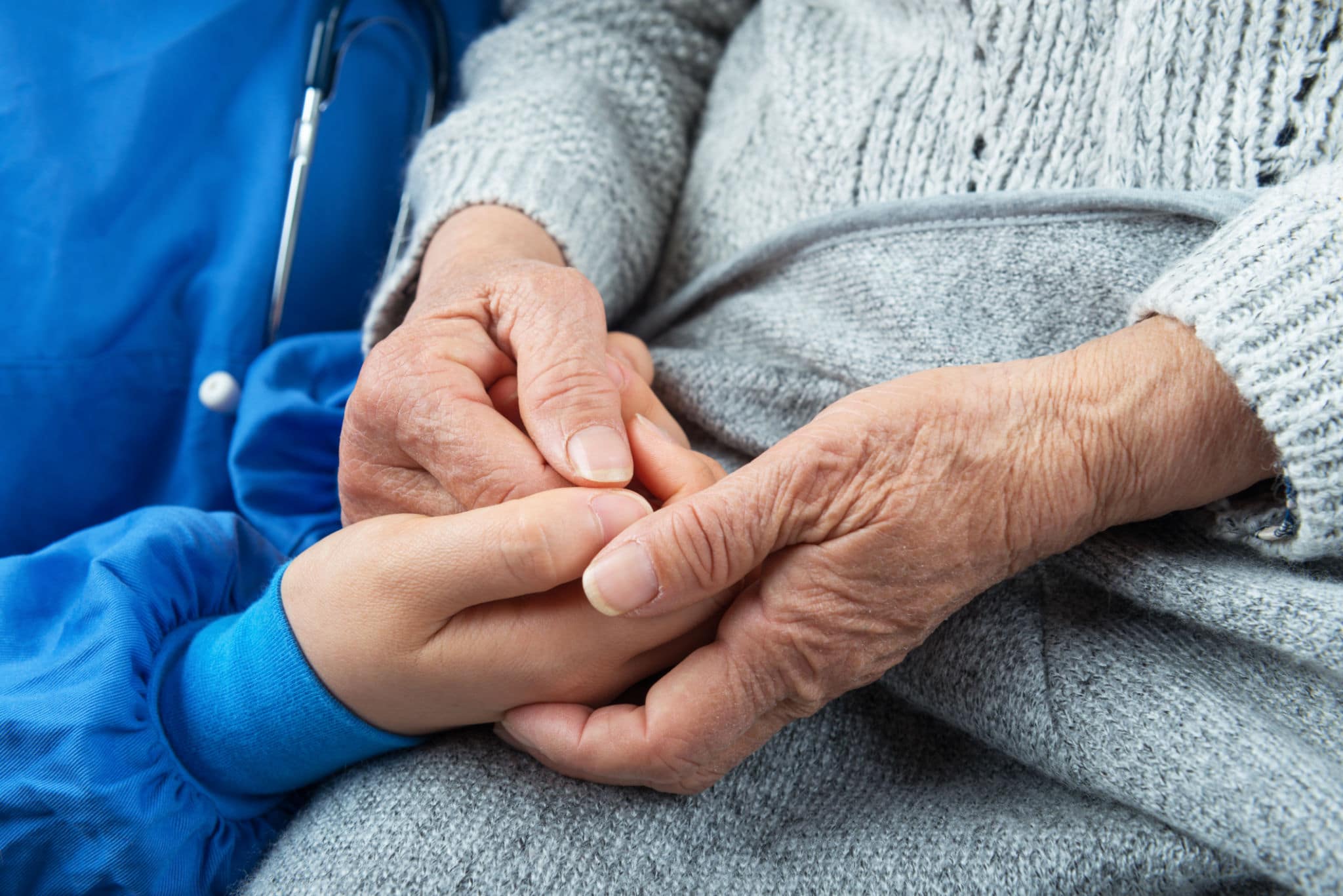 nursing assistant with hospice patient