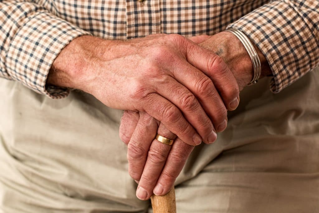 elderly patient in the hospice