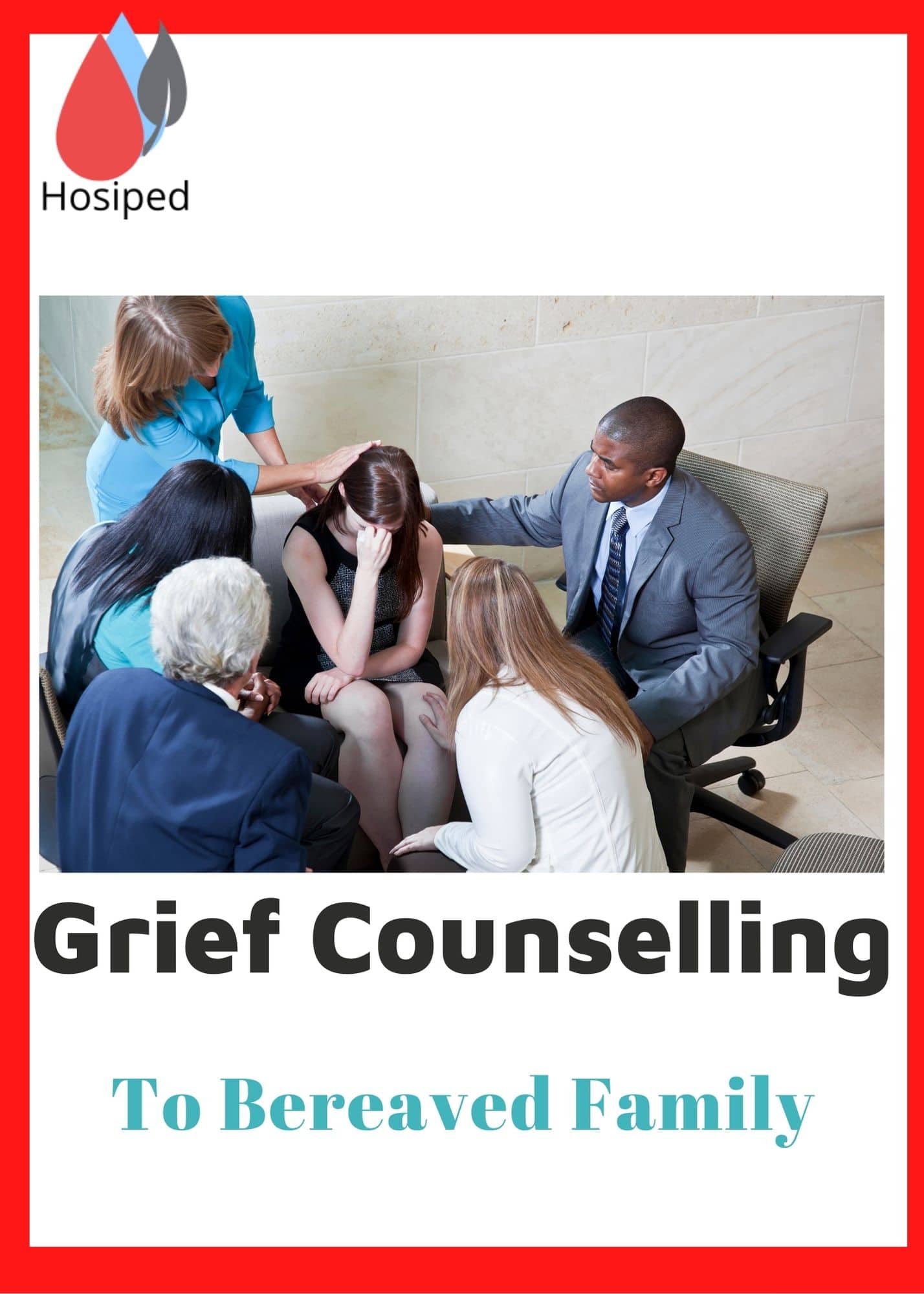 Picture shows grief counselling for bereaved family